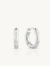 Starburst Silver Hoops EARRINGS TONIMAY 
