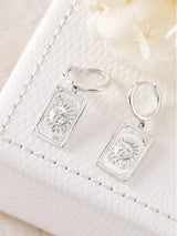Sun and Moon Tarot Huggies - Silver EARRINGS MIDSUMMER STAR 