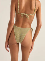 Cove Stripe Tie Side Hi Cut Pant - Olive SWIM BOTTOMS RHYTHM 