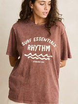 Surf Essential Oversized Tee - Chocolate T-SHIRT RHYTHM 