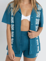 Solitude Knit Shirt - Pacific TOP RHYTHM 