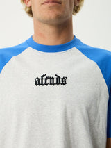 Drop Zone Heavyweight Raglan Tee - Grey Marle T-SHIRT AFENDS 