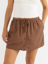 Beach Side Skort - Chocolate SKIRTS RHYTHM 