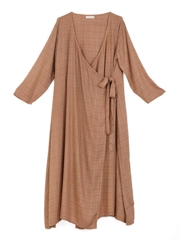Santo Organic Sugarcane Wrap Dress - Coconut DRESSES Zaya & Kai 