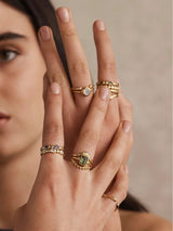 Pebble Moonstone Gold Stacker RINGS TONIMAY 