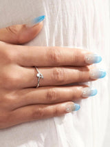 Dainty Ripple Moonstone Ring - Silver RINGS MIDSUMMER STAR 