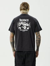 Heaven Heavyweight Boxy Tee - Stone Black T-SHIRT AFENDS 