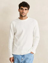 Classic Waffle Knit Vintage White JUMPER RHYTHM 