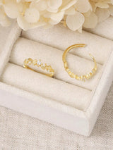 Night Glow Cubic Zirconia Huggies Gold EARRINGS MIDSUMMER STAR 