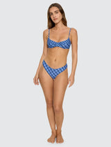 High Speed Check Underwire Bikini Top - Guardian Navy TOP THRILLS 