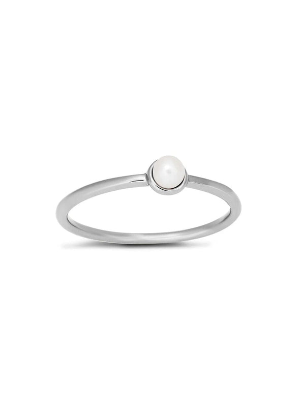Delicate Pearl Ring - Silver RINGS MIDSUMMER STAR 