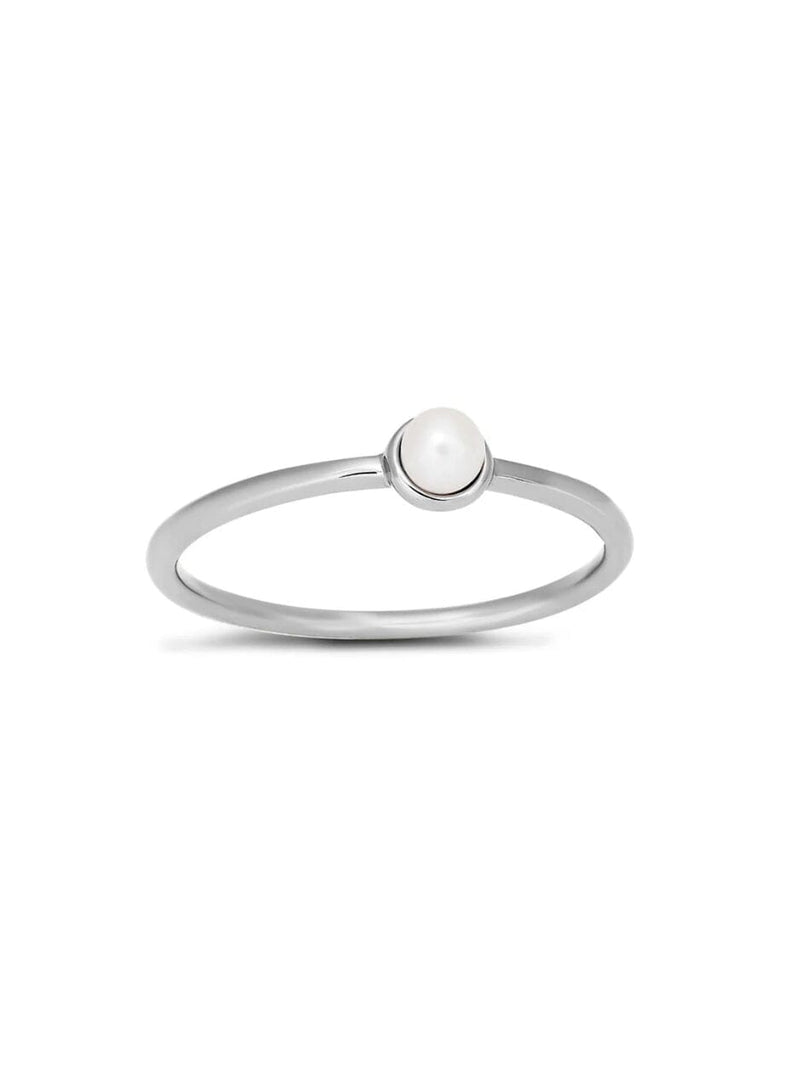 Delicate Pearl Ring - Silver RINGS MIDSUMMER STAR 