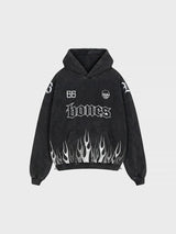 Bones Burner Hoodie - Washed Black JACKET BILLY BONES CLUB 