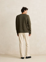 Mohair Stripe Knit - Midnight Olive JUMPER RHYTHM 