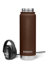 750mL Insulated Bottle w/ Straw Lid - BPA and Toxic Free - Chocolate Brown INSULATED DRINK BOTTLE PROJECT PARGO 