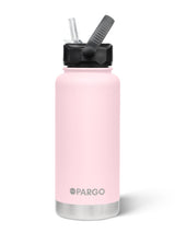 950mL Insulated Drink Bottle w/ Straw Lid - BPA and Toxic Free - Marshmallow Pink