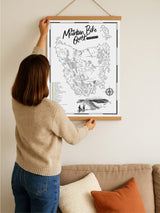 Hanging Frame - Wooden Magnetic HANGING FRAME THE QUEST MAPS 