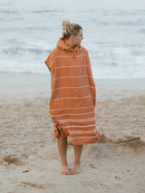 Classic Stripe Hooded Poncho - Dusty Pink HOODED TOWEL SAND CLOUD 
