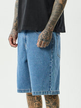 Lil C - Denim Baggy Short 22” - Worn Blue SHORTS AFENDS 