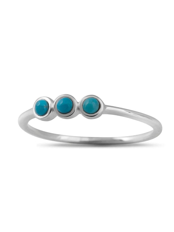 Trinity Turquoise Ring - Silver RINGS MIDSUMMER STAR 