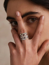 Pebble Mixed Silver Stacker RINGS TONIMAY 