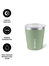 8oz Insulated Coffee Cup - BPA and Toxic Free - Eucalypt Green INSULATED KEEP CUP PROJECT PARGO 
