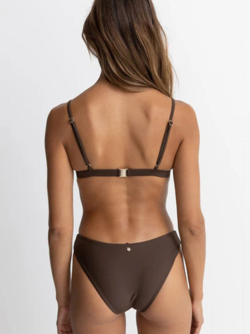 Classic Bralette Top - Chocolate SWIM TOP RHYTHM 