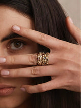 Pebble Moonstone Gold Stacker RINGS TONIMAY 