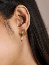 Night Glow Cubic Zirconia Huggies Gold EARRINGS MIDSUMMER STAR 