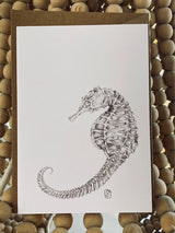 Big-Bellied Seahorse - Small Greeting Card CARDS GE WARBURTON 