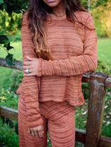 Signature Stripe Sweater - Tangerine JUMPER ORBIT THE LABEL 