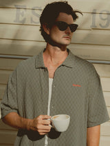 Wash Check Relaxed Shirt - Green BUTTON UP RHYTHM 