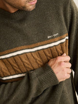Mohair Stripe Knit - Midnight Olive JUMPER RHYTHM 