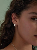 Starburst Silver Hoops EARRINGS TONIMAY 