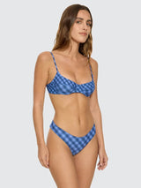 High Speed Check Underwire Bikini Top - Guardian Navy TOP THRILLS 