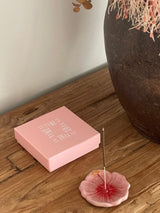 Hibiscus Ceramic Incense Holder - Sunset Red INCENSE HOLDER IN TIME INCENSE 