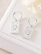 Sun and Moon Tarot Huggies - Silver EARRINGS MIDSUMMER STAR 