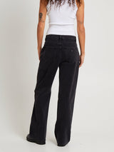 95 Mid Baggy Washed Black Jeans - Heidi JEANS ABRANDJEANS 