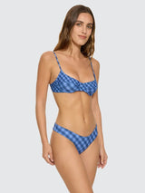 High Speed Check Reversible Classic Bikini Bottom - Guardian Navy SWIM BOTTOMS THRILLS 