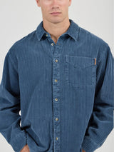 Campus Chunky Cord Long Sleeve Shirt - Washed Blue LONG SLEEVE ROLLAS JEANS 