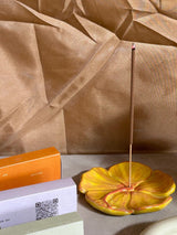 Hibiscus Ceramic Incense Holder INCENSE HOLDER IN TIME INCENSE 
