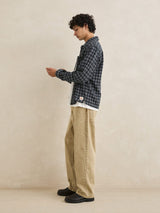 Jacquard Check LS Shirt - Charcoal JACKETS RHYTHM 