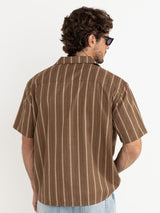 West Winds Stripe SS Shirt - Earth BUTTON UP RHYTHM 