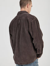 Campus Chunky Cord Long Sleeve Shirt - Dark Brown LONG SLEEVE ROLLAS JEANS 