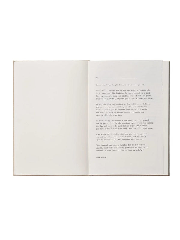 Positive Outcomes Journal BOOKS GENTLE HABITS 