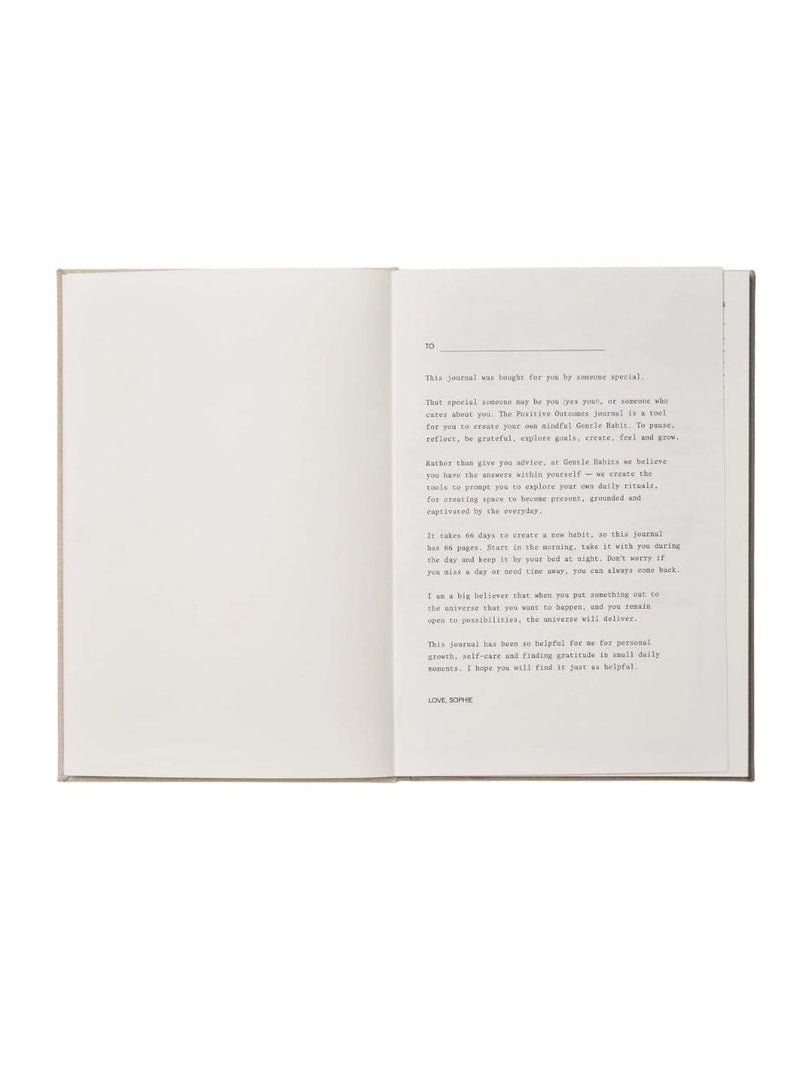 Positive Outcomes Journal BOOKS GENTLE HABITS 