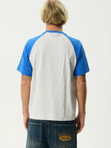 Drop Zone Heavyweight Raglan Tee - Grey Marle T-SHIRT AFENDS 