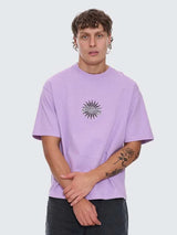 Peace Power Embro Box Crop Tee - Lupine T-SHIRT THRILLS 