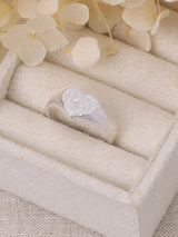 Textured Amore Signet Ring - Silver RINGS MIDSUMMER STAR 