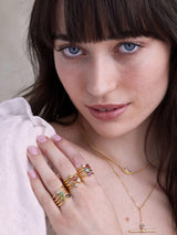 April Topaz Gold Birthstone Ring RINGS TONIMAY 
